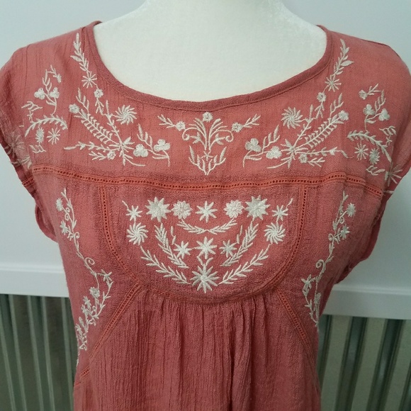 Maurices Tops - Maurices Pheasant Boho Festival Embroidered Top